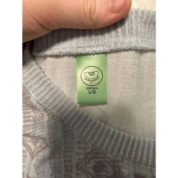 Pull over Honeydew Womens Lounge sweater, Extremely Soft Size Gray And Blue Larg - Picture 5 of 6